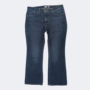 Lee Regular Fit Boot Cut Mid Rise Denim Jeans Size 34 Waist